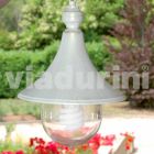 Venkovní závěsná lampa z bílého hliníku z Itálie, Anusca Viadurini