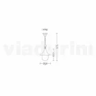 Venkovní závěsná lampa z bílého hliníku z Itálie, Anusca Viadurini