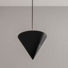 Design závěsného svítidla Bílá sádra a černý hliník 1 kužel - Tesera Viadurini