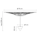 Design závěsného svítidla Bílá sádra a černý hliník 1 kužel - Tesera Viadurini