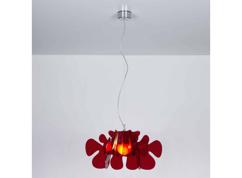Lamp přívěsek methakrylát, L.55 x P.55cm, Debora Viadurini