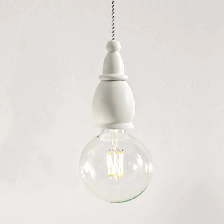 Design závěsné lampy v keramice Vyrobeno v Itálii - osud Aldo Bernardi Viadurini