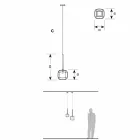 Designová závěsná lampa z lesklého kovu vyrobené v Itálii - Donatina Viadurini