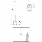 Designová závěsná lampa z lesklého kovu vyrobené v Itálii - Donatina Viadurini