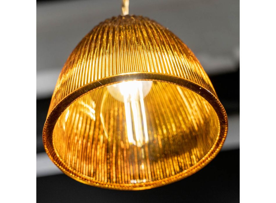 Designová závěsná lampa z benátského skla Made in Italy - Safír Viadurini