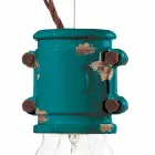 Závěsné svítidlo řemeslně urbanismus Edith Ferroluce Viadurini