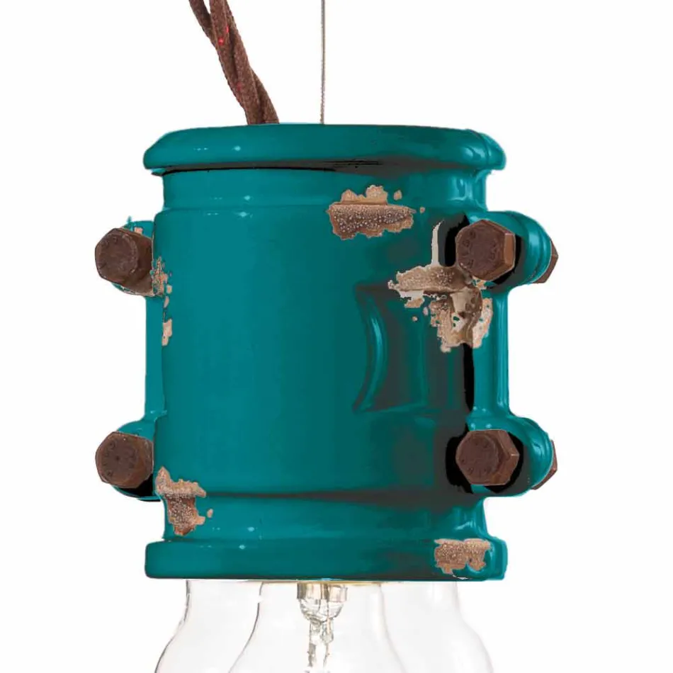 Závěsné svítidlo řemeslně urbanismus Edith Ferroluce Viadurini