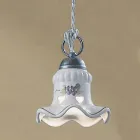 Ručně malovaná ručně malovaná železná a keramická závěsná lampa - Chieti Viadurini