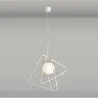 Lampa v moderním oceli suspenze Ø60xh.60xL.cavo200cm, Adele Viadurini