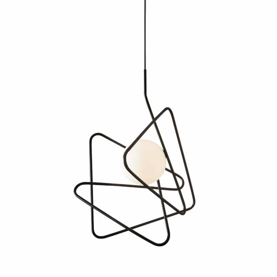Lampa v moderním oceli suspenze Ø60xh.60xL.cavo200cm, Adele Viadurini