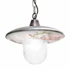 Závěsné svítidlo z černého měděného hliníku s ručně vyráběným zdobením - Latina Viadurini