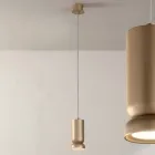 Závěsné svítidlo z hliníku s práškovým nástřikem a nastavitelným kabelem - Buxus Viadurini