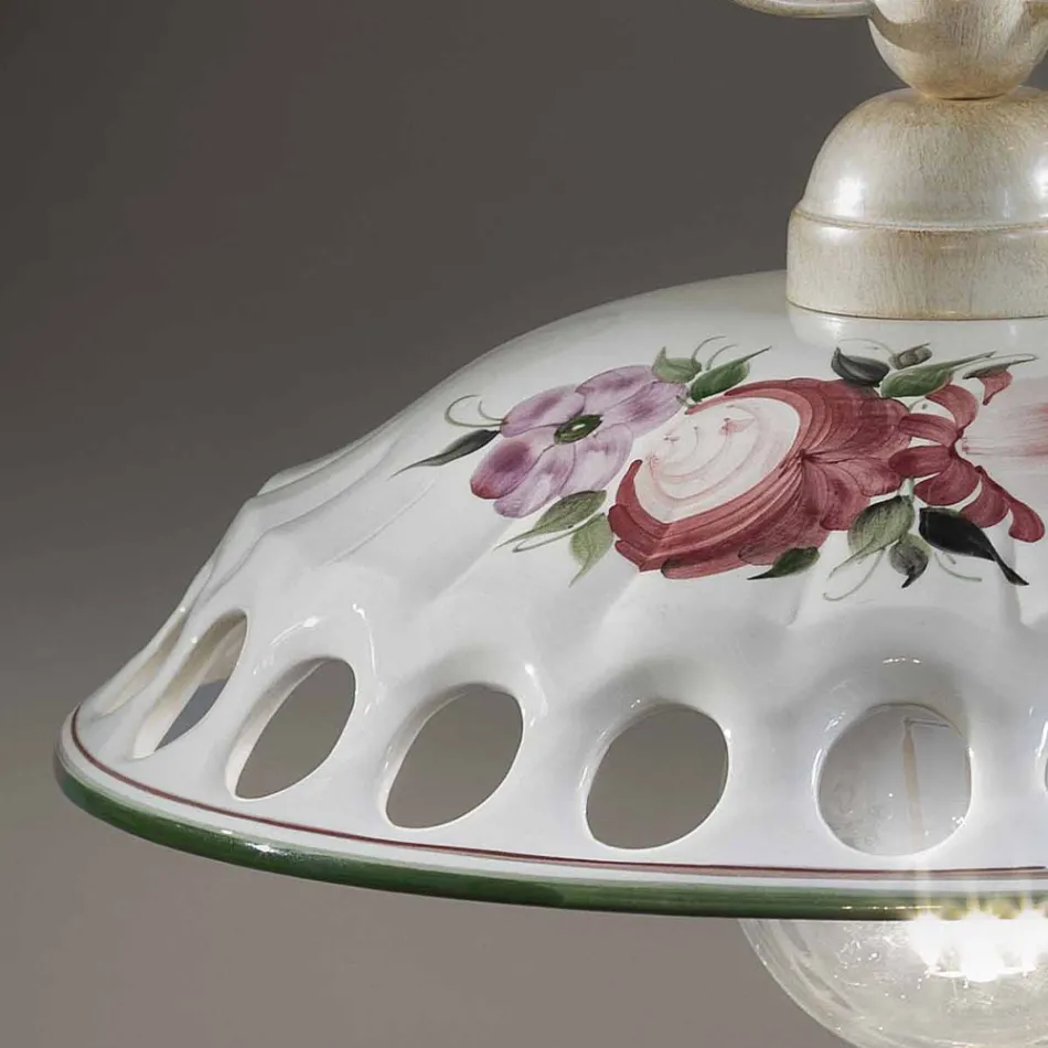 Ručně vyráběné keramické závěsné svítidlo s Passanastri - Neapol Viadurini