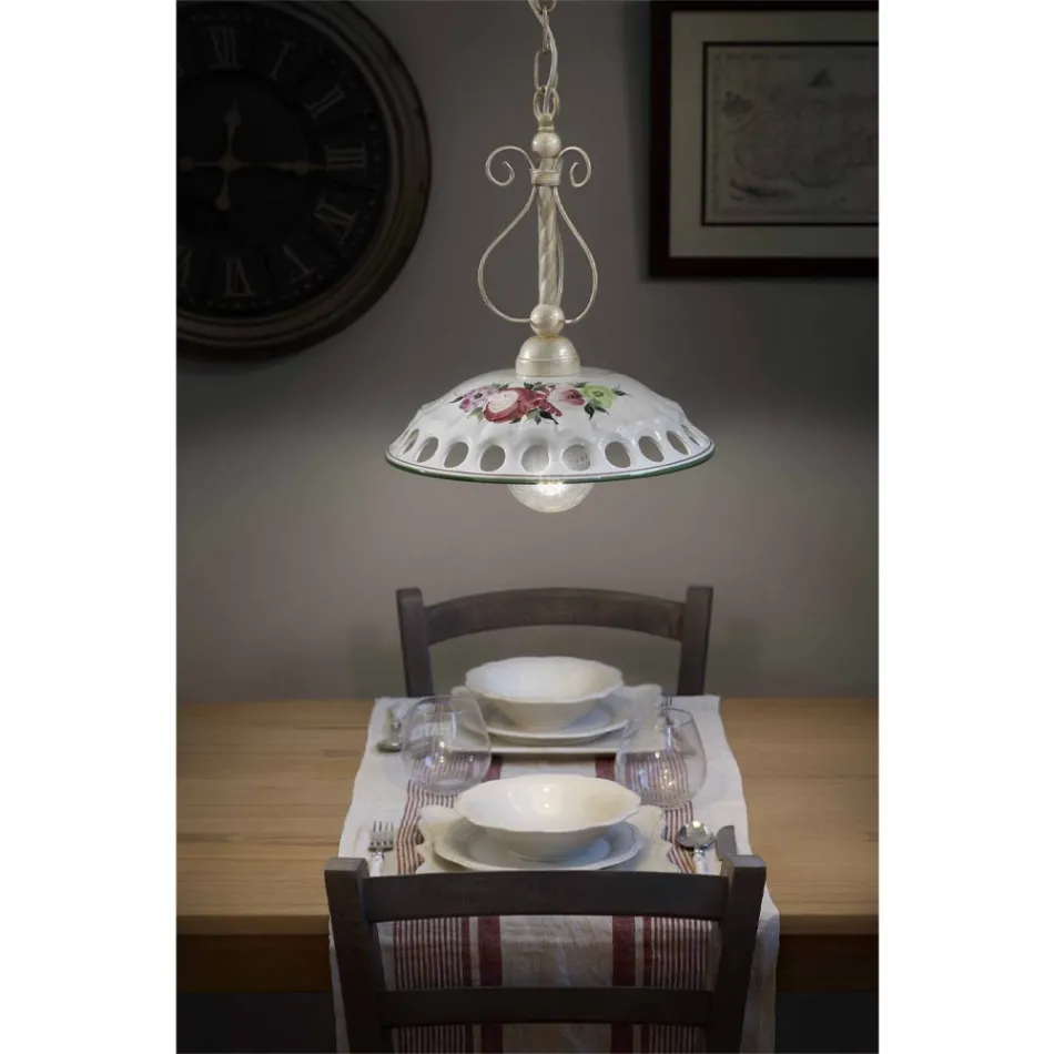 Ručně vyráběné keramické závěsné svítidlo s Passanastri - Neapol Viadurini