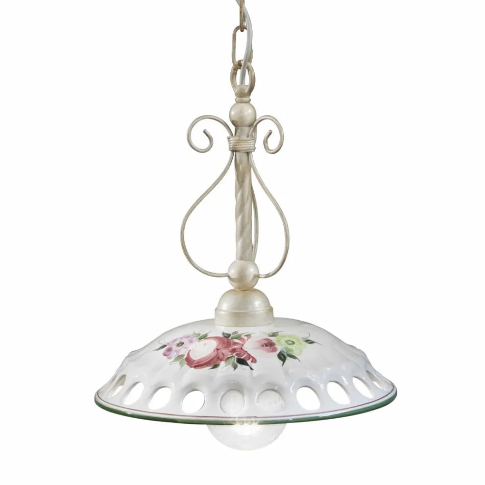 Ručně vyráběné keramické závěsné svítidlo s Passanastri - Neapol Viadurini