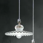 Ručně zdobená řemeslná keramická závěsná lampa - Řím Viadurini