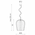 Závěsná lampa v lesklém bílém keramickém designu ve 4 tvarech - oáza Viadurini