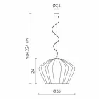 Závěsná lampa v lesklém bílém keramickém designu ve 4 tvarech - oáza Viadurini
