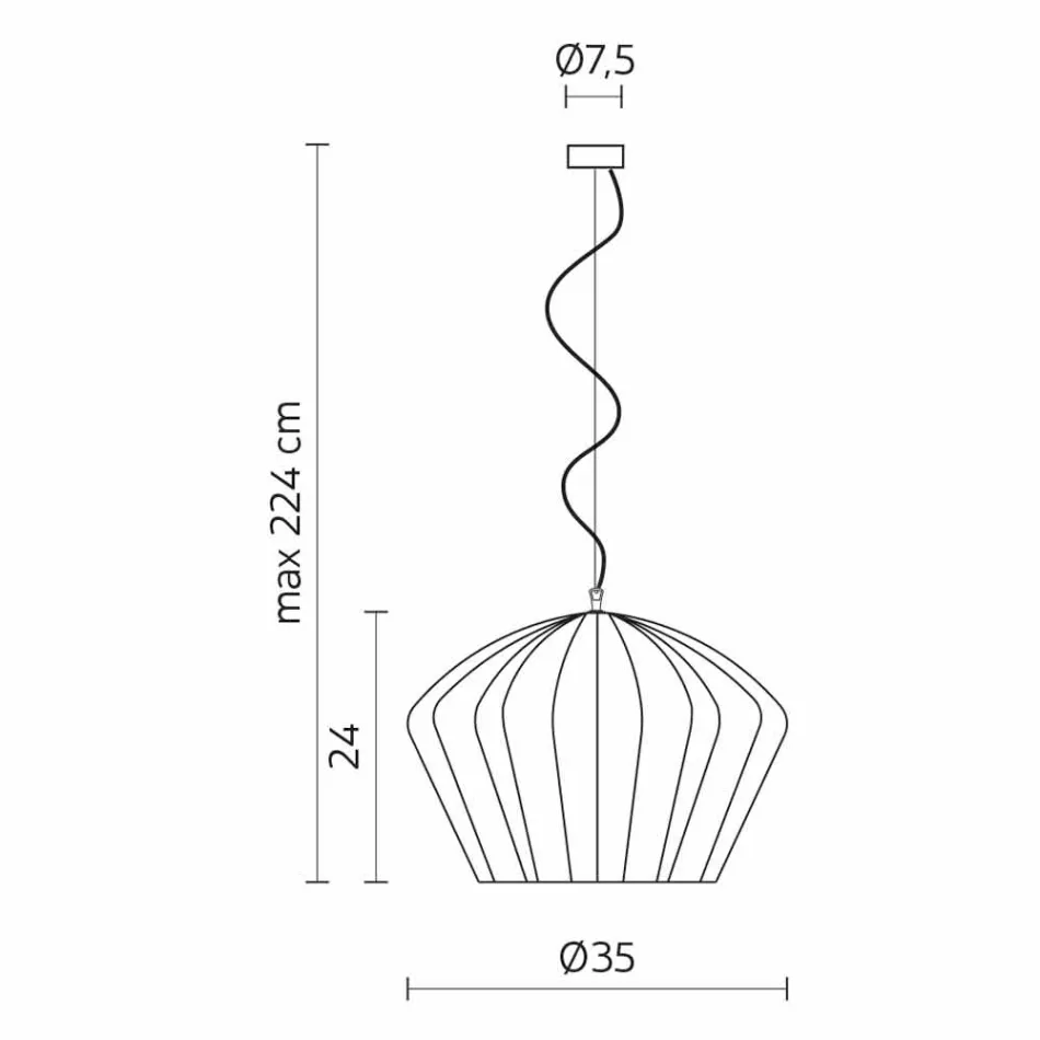 Závěsná lampa v lesklém bílém keramickém designu ve 4 tvarech - oáza Viadurini