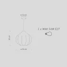 Keramická závěsná lampa 2 povrchových úprav Made in Italy - Afoxe Viadurini