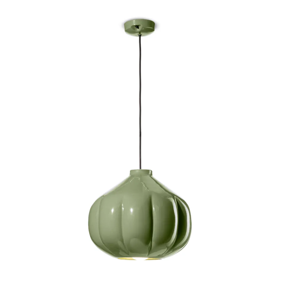 Keramická závěsná lampa 2 povrchových úprav Made in Italy - Afoxe Viadurini