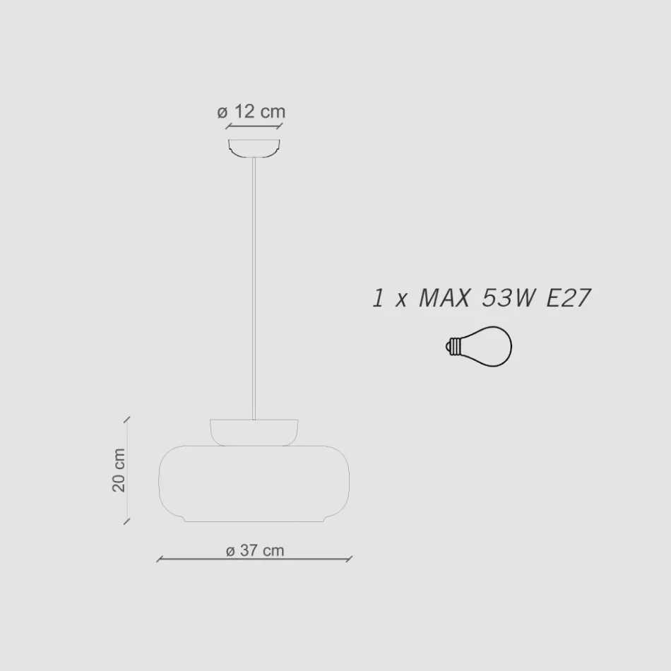 Keramická závěsná lampa různých povrchových úprav Made in Italy - Corcovado Viadurini