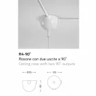 Lampa keramické odpružení Lustri, růžice se dvěma výstupy na 90 ° Viadurini