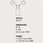 Keramická závěsná lampa pro složení Battersea - Toscot Viadurini