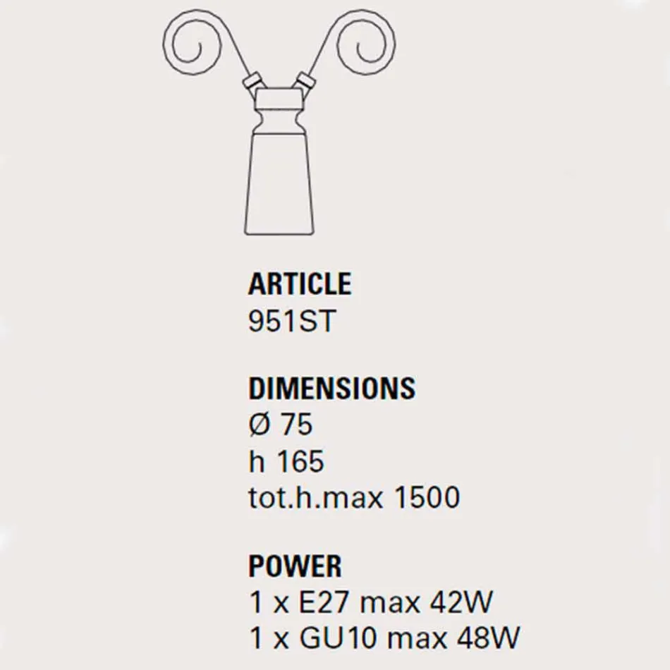 Keramická závěsná lampa pro složení Battersea - Toscot Viadurini