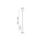 Závěsné svítidlo v různých povrchových úpravách Made in Italy - Lady Viadurini