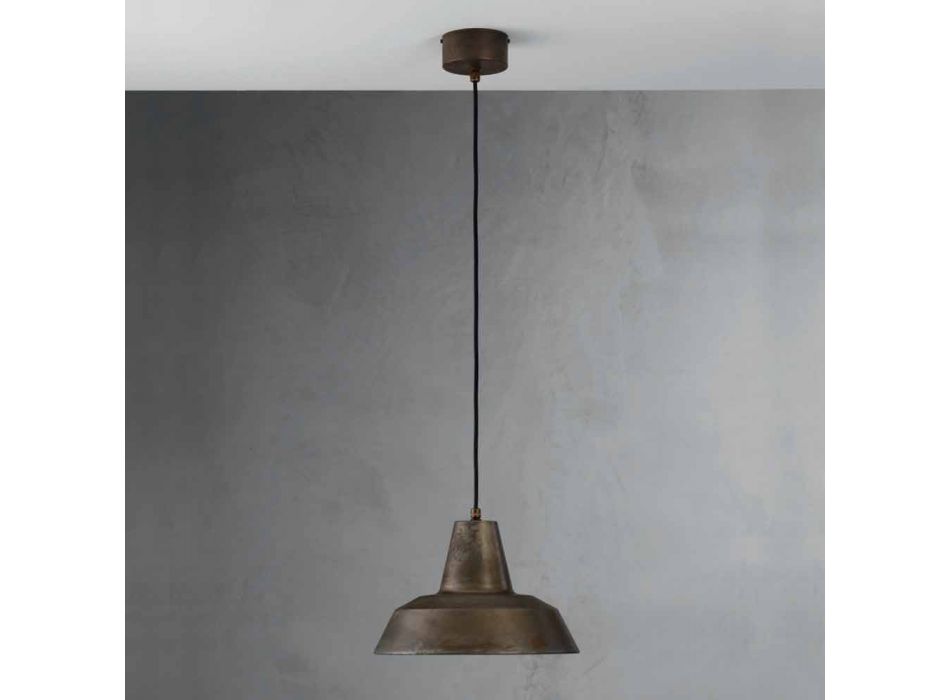 Lampa starožitné železný zvon zavěšení Virginia Il Fanale Viadurini