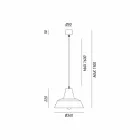 Lampa starožitné železný zvon zavěšení Virginia Il Fanale Viadurini