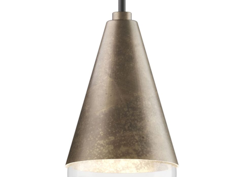 Závěsná lampa ze železa a skla Made in Italy – zataženo Viadurini