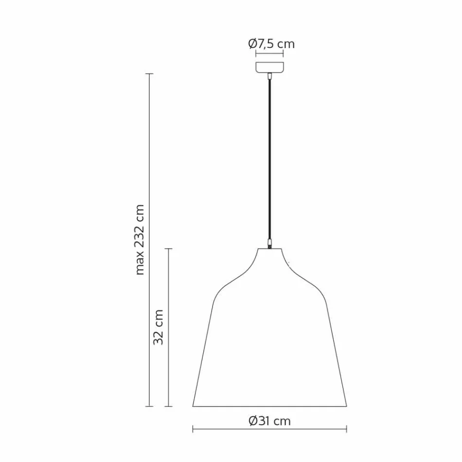 Závěsná lampa z antracitové kameniny a bílý design interiéru - Edmondo Viadurini
