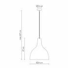 Závěsná lampa v antracitové kameniny a bílém smaltovaném interiéru - Edmondo Viadurini