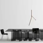 Závěsné svítidlo z masivního dřeva v různých povrchových úpravách Made in Italy - Orlov Viadurini