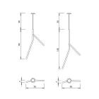 Závěsné svítidlo z masivního dřeva v různých povrchových úpravách Made in Italy - Orlov Viadurini