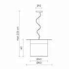 Válcová závěsná lampa z bílého lnu, vyrobená v Itálii - magická Viadurini