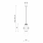 Závěsná lampa v bílém, antracitovém nebo zlatém kovu 2 velikosti - Meccasmo Viadurini