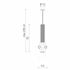 Závěsná lampa v bílém, antracitovém nebo zlatém kovu 2 velikosti - Meccasmo Viadurini