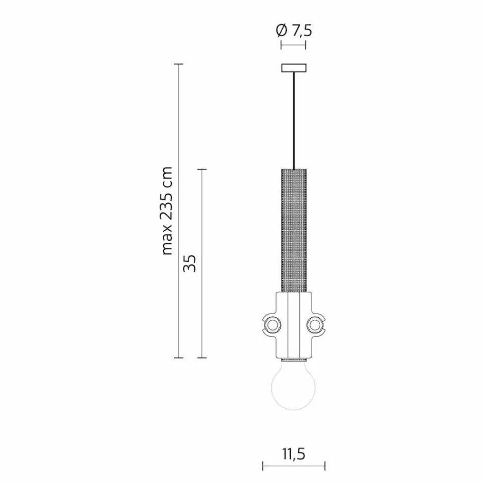 Závěsná lampa v bílém, antracitovém nebo zlatém kovu 2 velikosti - Meccasmo Viadurini