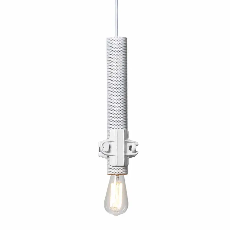 Závěsná lampa v bílém, antracitovém nebo zlatém kovu 2 velikosti - Meccasmo Viadurini