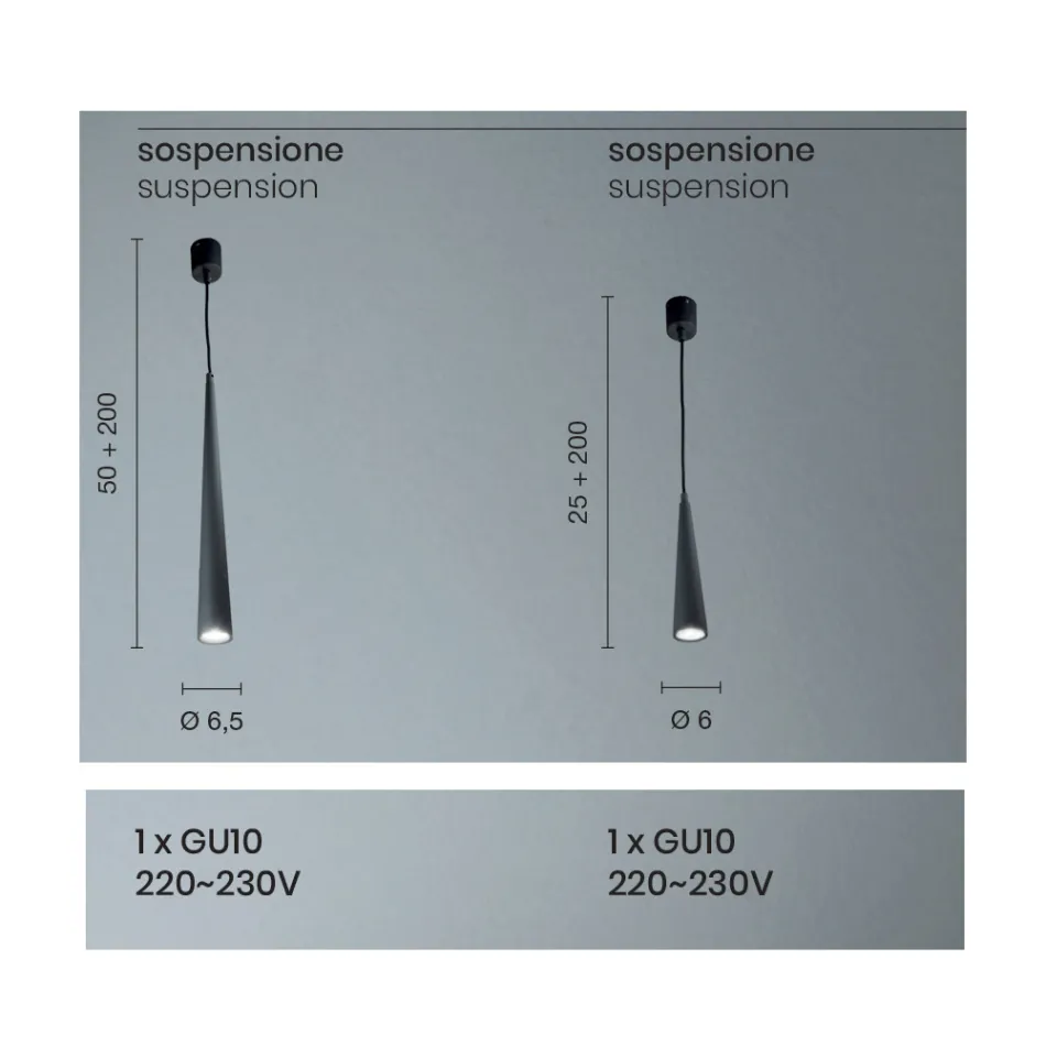 Závěsné svítidlo v bílém, černém nebo zlatém kovu 2 velikosti – Girotondo Viadurini