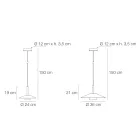 Kovová závěsná lampa Mira v různých povrchových úpravách Viadurini