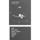 Závěsné svítidlo z lakovaného kovu a foukaného skla - Partridge Viadurini