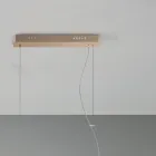 Závěsné svítidlo ze zlatého lakovaného kovu a foukaného skla - Birga Viadurini