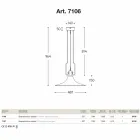 Závěsné svítidlo v mědi, mosaz mlýn s hákem Viadurini