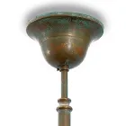 Mosazná, skleněná a IP44 závěsná lampa vyrobená v Itálii - Drago Viadurini