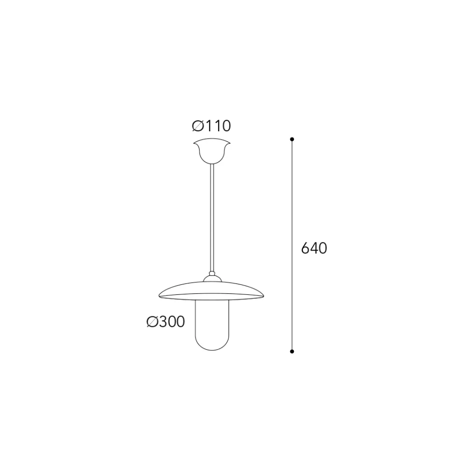 Mosazná, skleněná a IP44 závěsná lampa vyrobená v Itálii - Drago Viadurini
