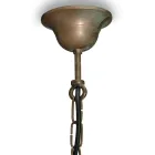 Závěsná lampa Elfico z mosazi, opálového skla a krytí IP44 Viadurini